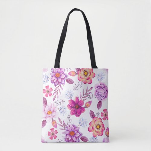 Violet rose tote bag