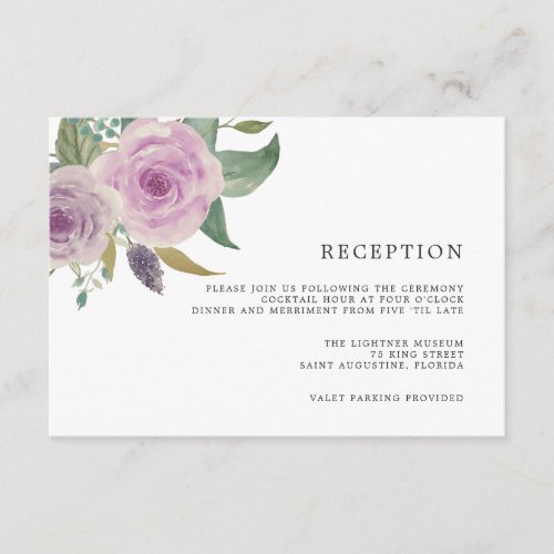 Violet  Sage Reception Card