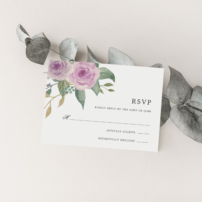 Violet & Sage RSVP Card (Creator Uploaded)