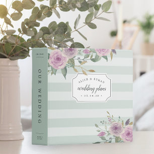Violet & Sage Wedding 3 Ring Binder