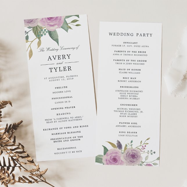 Violet & Sage Wedding Ceremony Program (Creator Uploaded)
