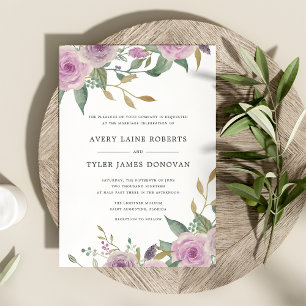 Violet & Sage Wedding Invitation