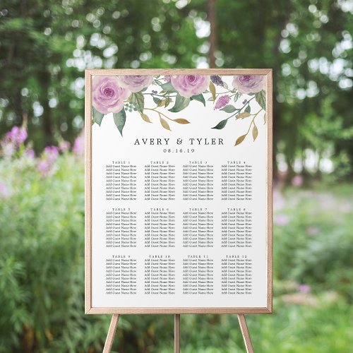 Violet  Sage Wedding Seating Chart