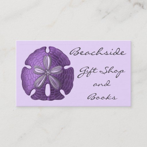 Customizable Violet Sand Dollar Business Cards