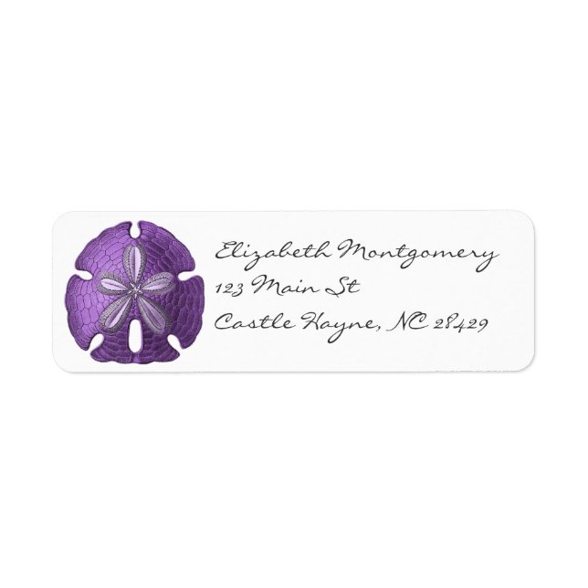 Violet Sand Dollar Labels (Front)