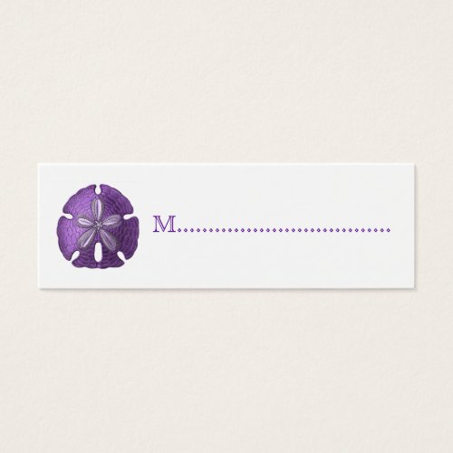 Violet Sand Dollar Reception Table Seating Cards Business Cards