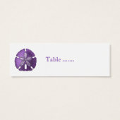 Violet Sand Dollar Reception Table Seating Cards (Back)