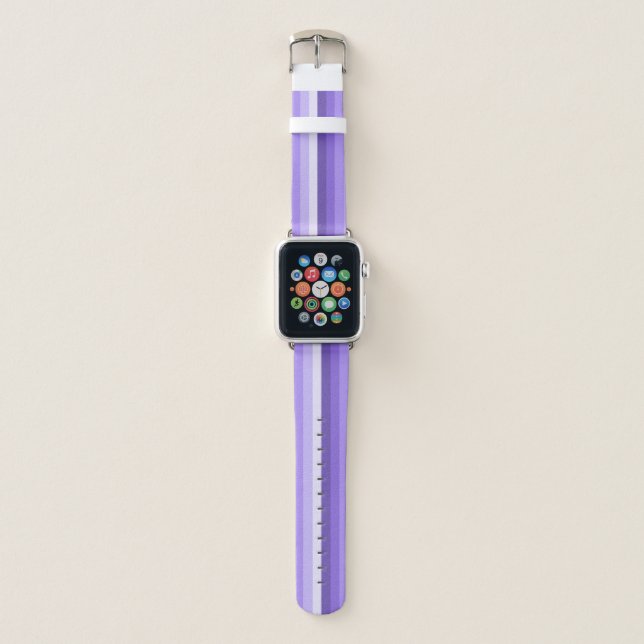 Violet shadow stripes apple watch band (Front)
