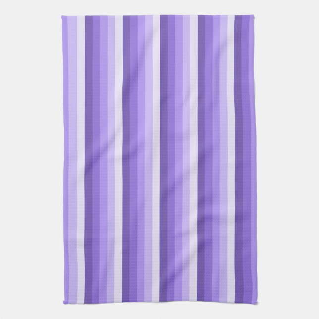 Violet shadow stripes kitchen towel (Vertical)