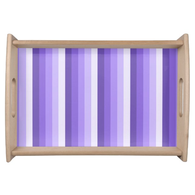 Violet shadow stripes serving tray (Front)
