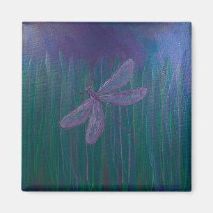 Violet Shimmer Dragonfly Magnet