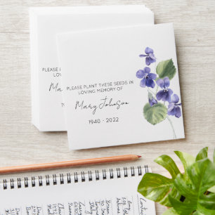 Violet Simple Memorial Seed Envelope