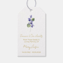 Violet | Simple Seed Packet Funeral Gift Tags