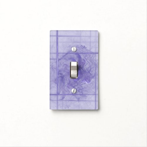 Violet Smoke Affect Over White Decor  Light Switch Cover