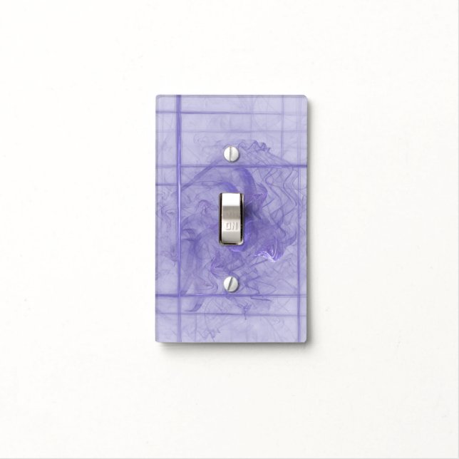 Violet Smoke Affect Over White Decor  Light Switch Cover (In Situ)