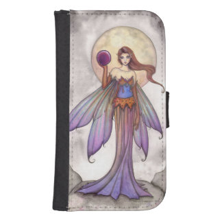 Violet Sphere Mysical Fairy Fantasy Art Samsung S4 Wallet Case