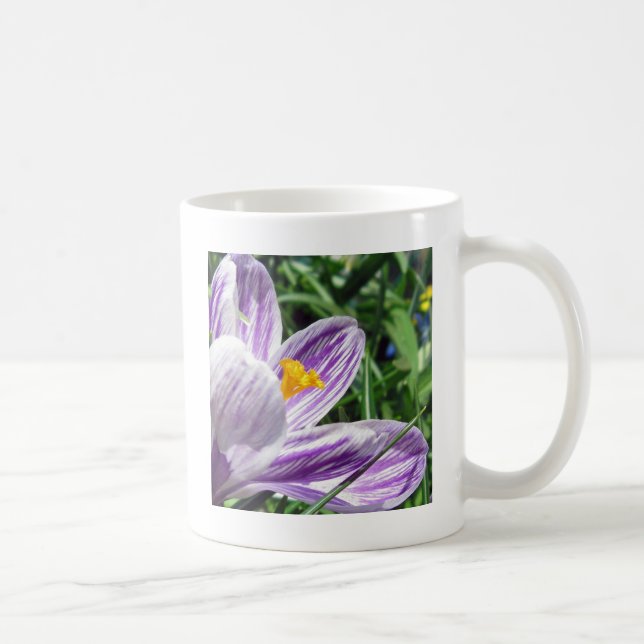 Violet spring crocus coffee mug (Right)