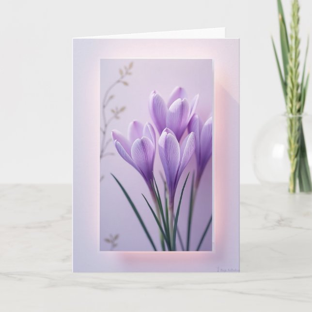 Violet Spring Mothers Day Card (Front)