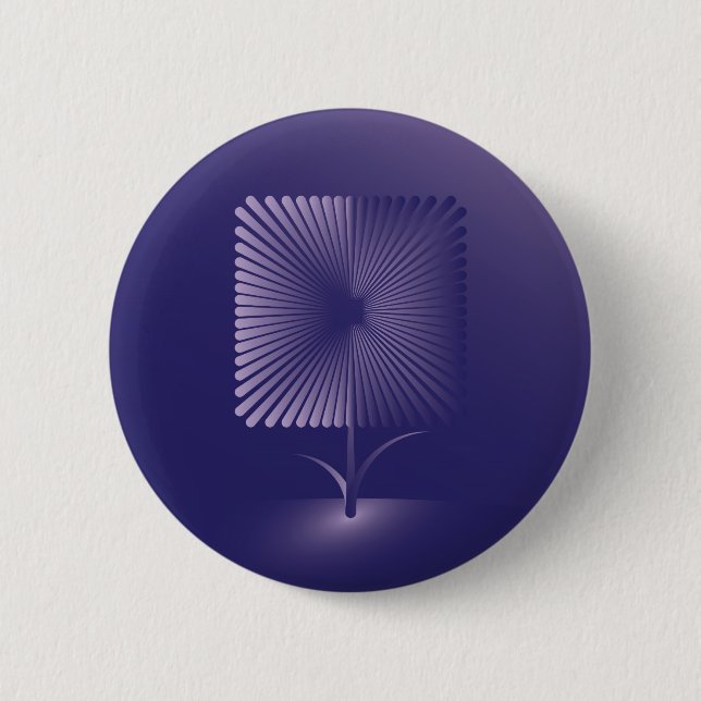 Violet square flower button (Front)