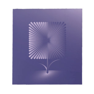 Violet square flower notepad