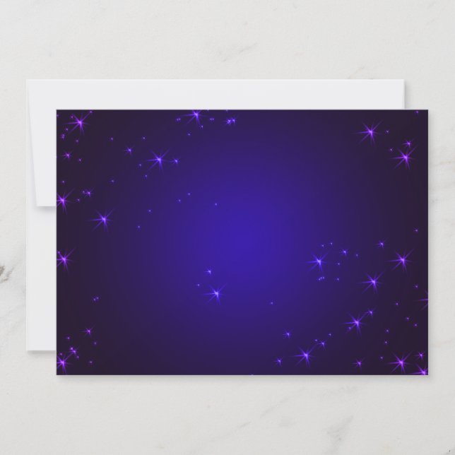 Violet Stars Invitation (Front)