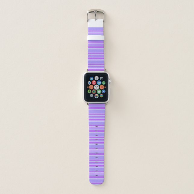 Violet stripes apple watch band (Front)