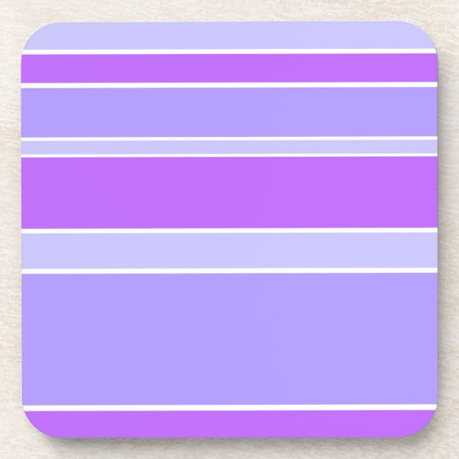 Violet stripes beverage coaster (Front)