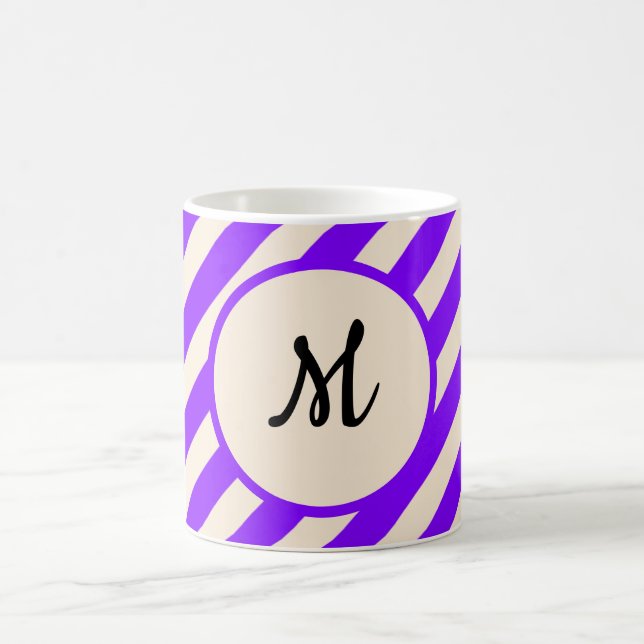 Violet Stripes Coffee Mug (Center)