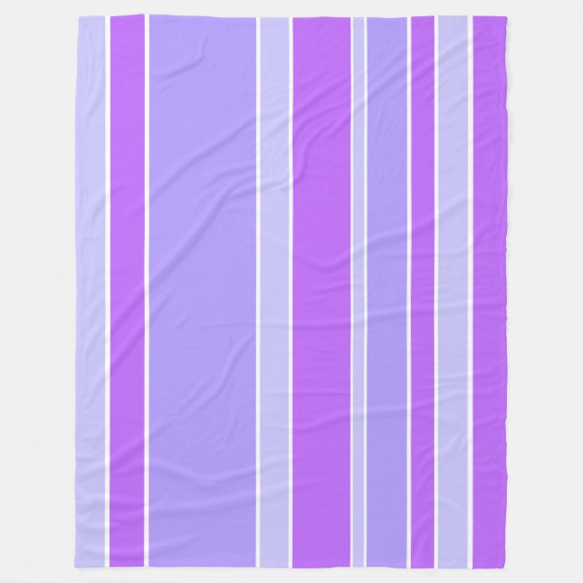 Violet stripes fleece blanket (Front)