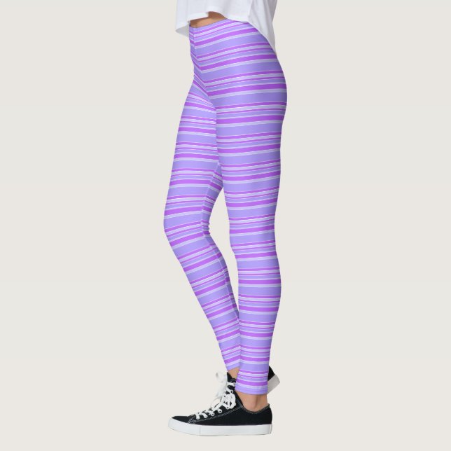 Violet stripes leggings (Left)