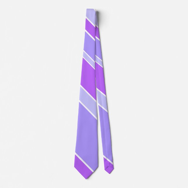 Violet stripes neck tie (Front)