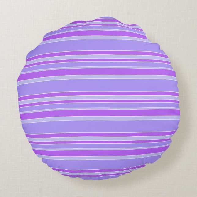 Violet stripes round pillow (Back)