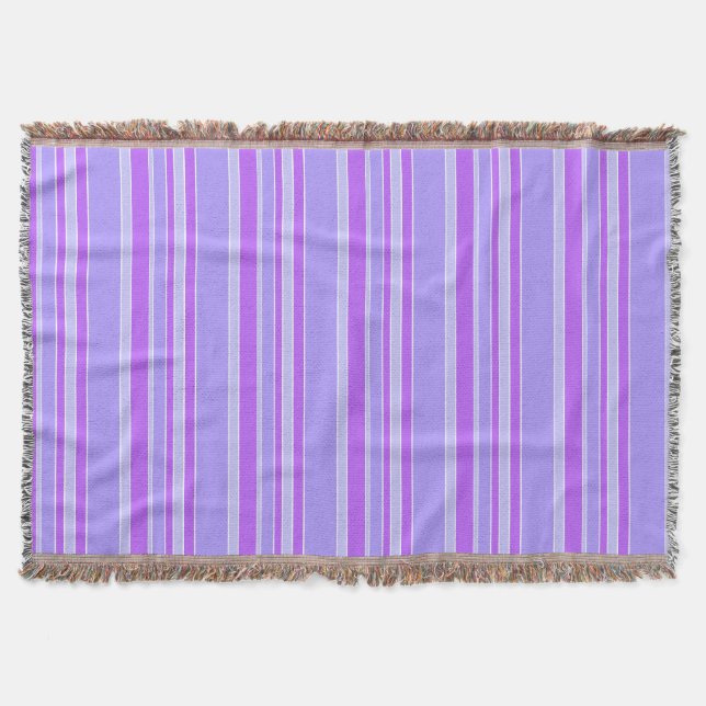 Violet stripes throw blanket (Front)