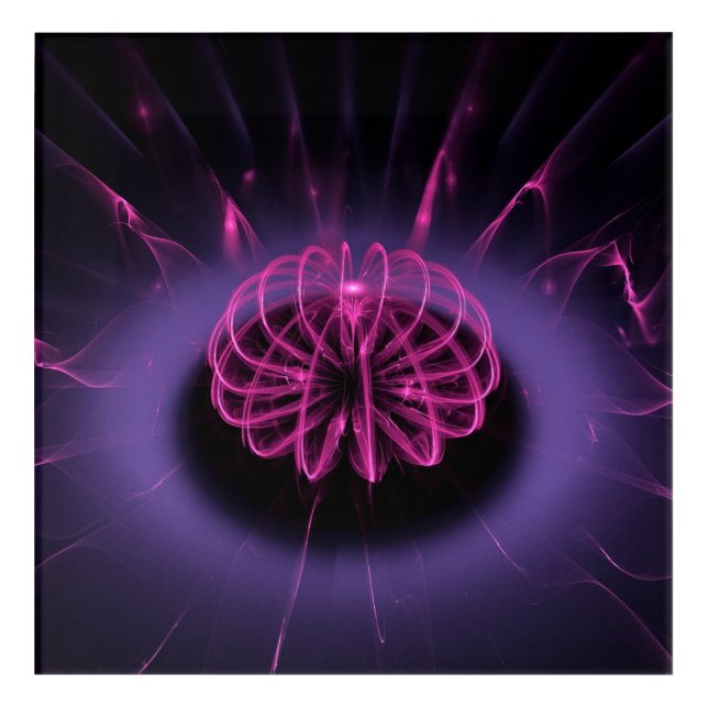 Violet Swirl modernart Acrylic Print (Front)