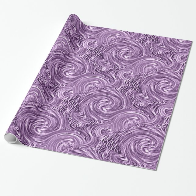 Violet Swirl Wrapping Paper (Unrolled)