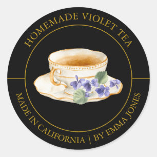 Violet Tea Modern label