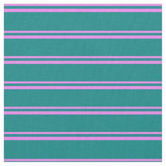 Violet & Teal Colored Stripes Fabric (Close Up)