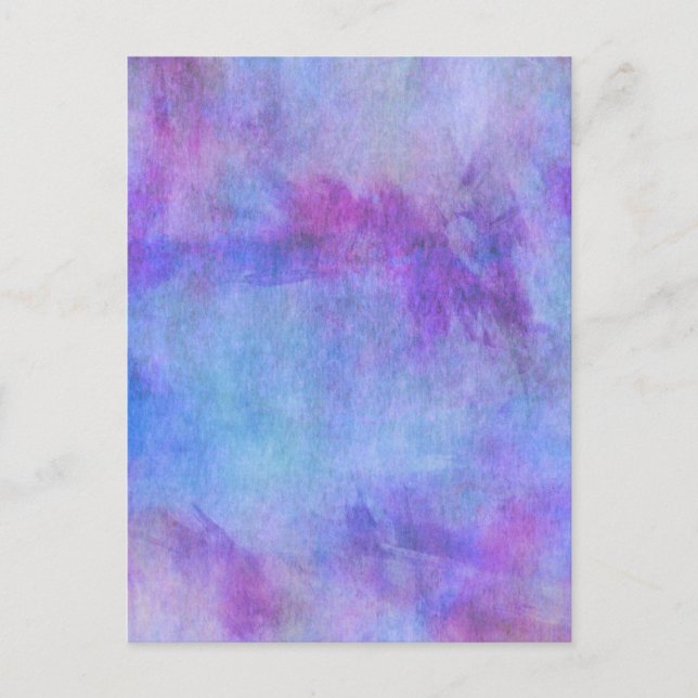 Violet Teal Purple Watercolor Background Postcard (Front)