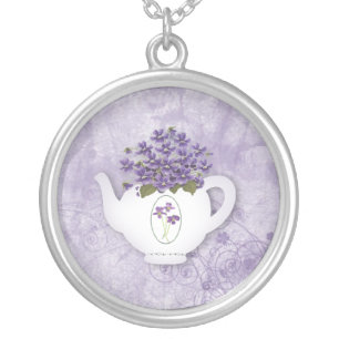Violet Teapot Necklace