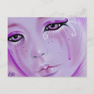 Violet Tears Sad Girl Postcard