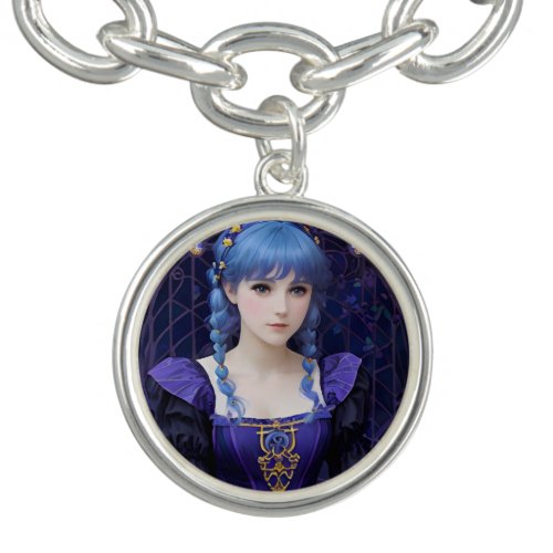 Violet the Cute Dark Academia Girl Fantasy Art Bracelet