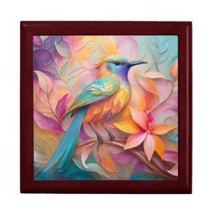 Violet Throated Songbird Fantasy Bird Gift Box
