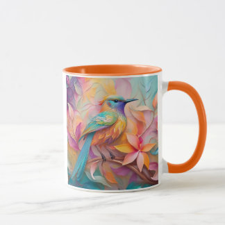 Violet Throated Songbird Fantasy Bird Mug