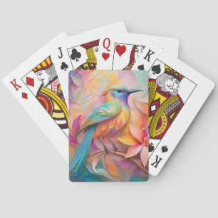Violet Throated Songbird Fantasy Bird Poker Cards