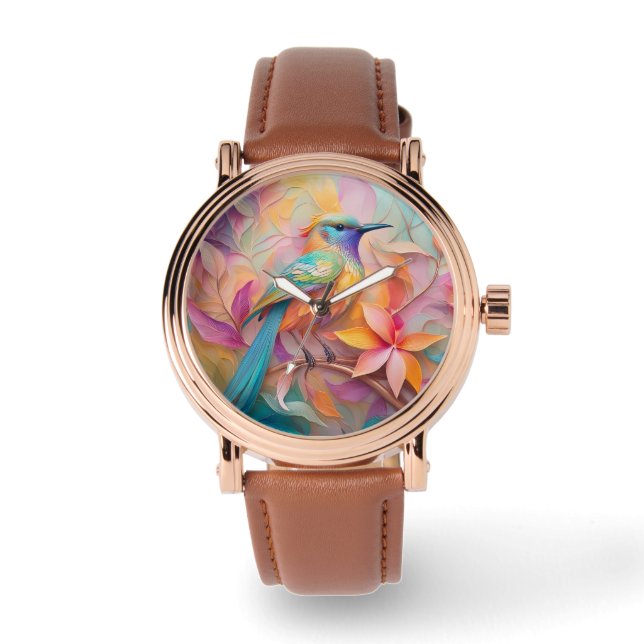 Violet Throated Songbird Fantasy Bird Watch (Front)