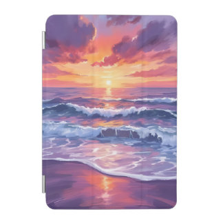 Violet Tide | Purple Sunset Ocean Waves iPad Mini Cover