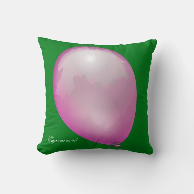 Violet toy balloon funny unique throw pillow (Front)