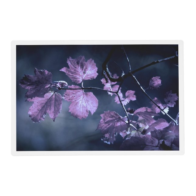 Violet Tree Leaves Photo Art Placemat (Front)