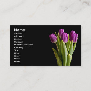 Violet tulips business card