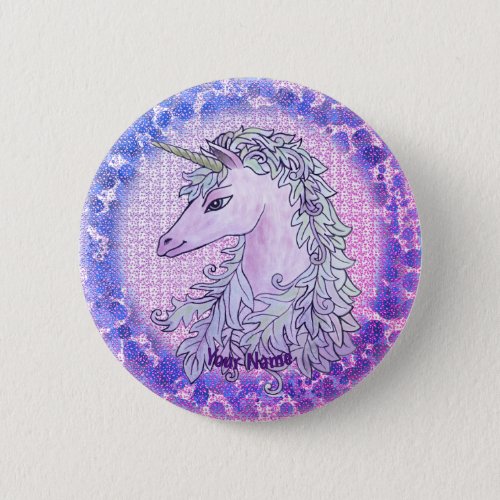 Violet Unicorn custom name pin 